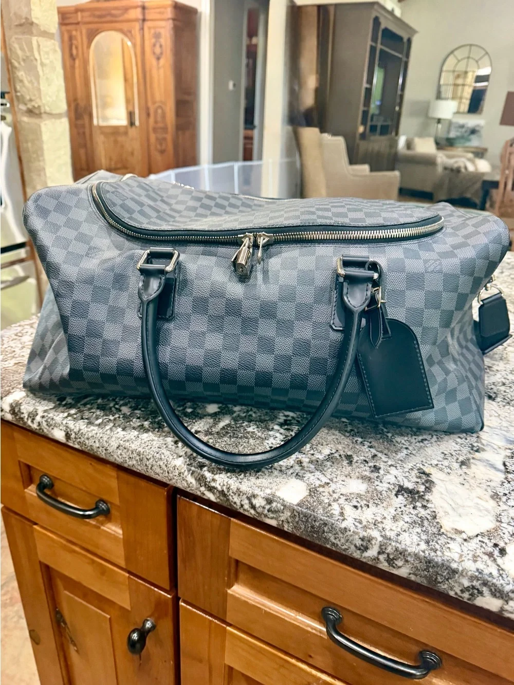 Louis Vuitton Roadster Graphite Black Boston Weekender Duffel Bag-Rarely Used